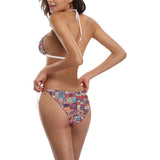 Vintage Decorative Elements Arabic Morocco Pattern Sexy Bikinis Two-Pieces Swimsuits