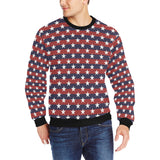 USA Star Pattern Background Men's Crew Neck Sweatshirt