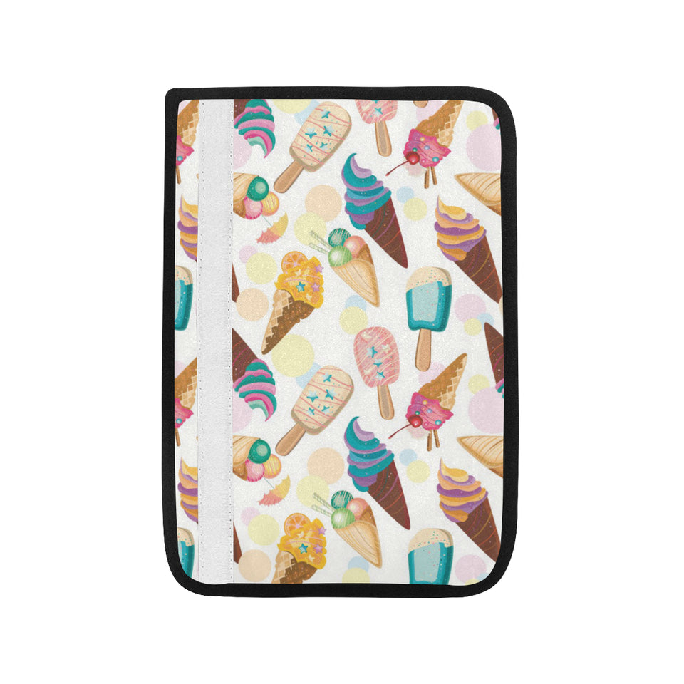 Colorful Ice Cream Pattern Car Seat Belt Cover