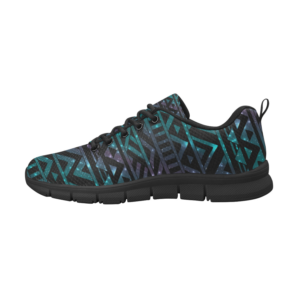 Space Tribal Galaxy Pattern Men's Sneakers Black