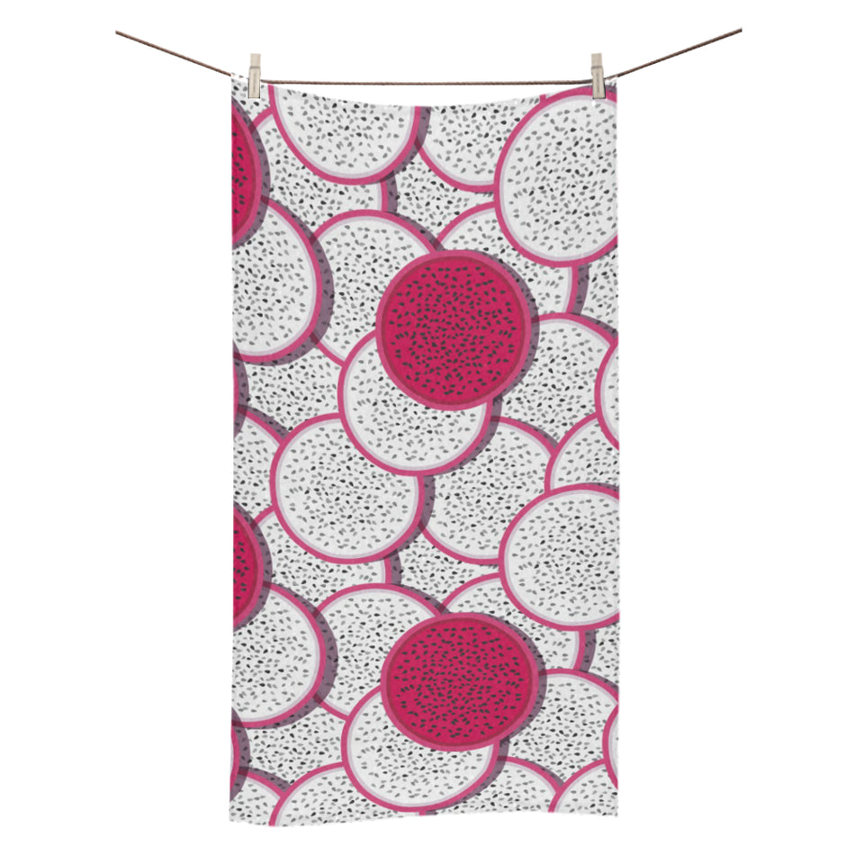 Sliced Dragon Fruit Pattern Bath Towel