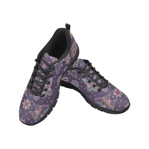 Butterfly Star Pokka Dot Pattern Men's Sneakers Black