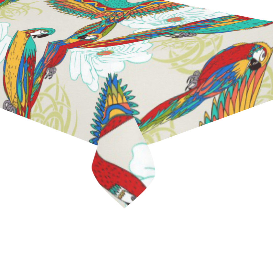 Parrot Flower Pattern Tablecloth