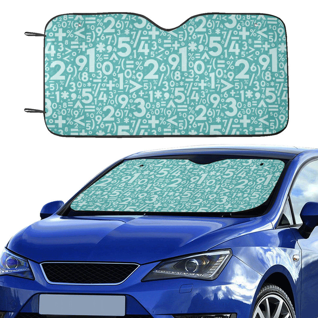 Math Pattern Print Design 05 Car Sun Shade