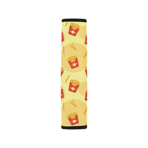 French Fries Pattern Background Car Seat Belt Cover