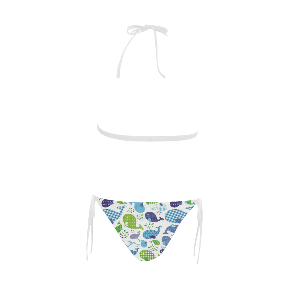 Whale Stripe Dot Pattern Sexy Bikinis Two-Pieces Swimsuits
