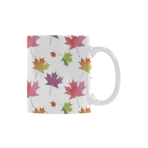 Maple Leaves Pattern Classical White Mug (FulFilled In US)