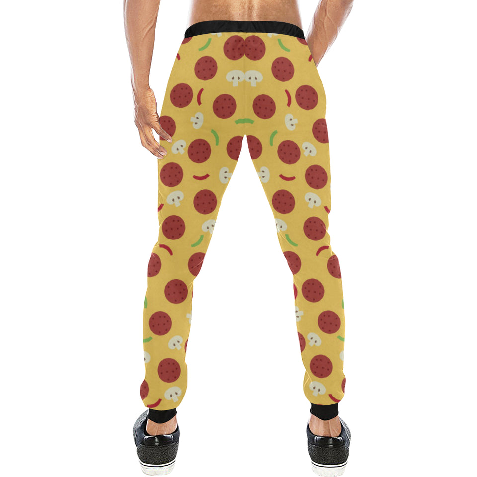 Pizza Salami Mushroom Texture Pattern Unisex Casual Sweatpants