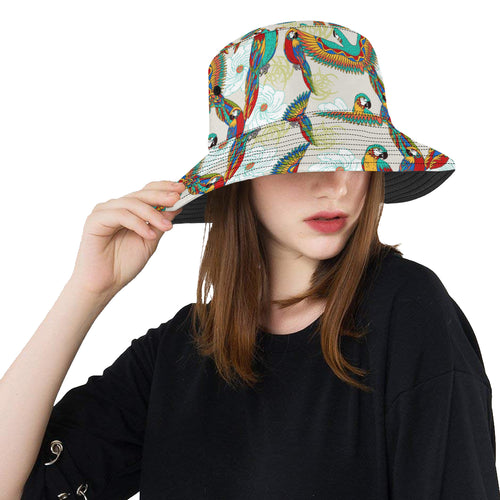 Parrot Flower Pattern Unisex Bucket Hat