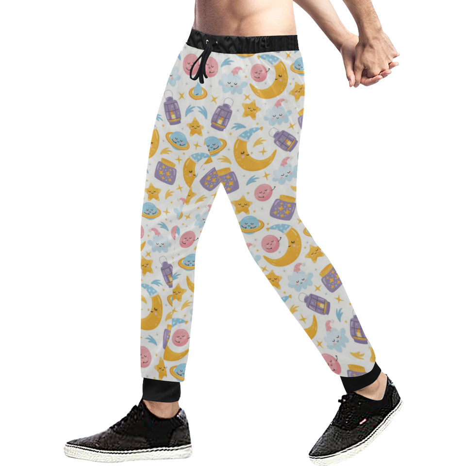 Moon Sleep Pattern Unisex Casual Sweatpants