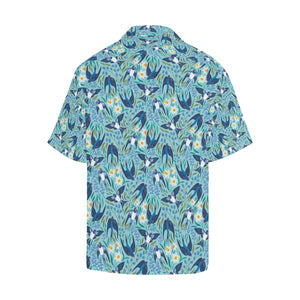 Swallow Pattern Print Design 05 Men's All Over Print Hawaiian Shirt (Model T58)