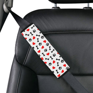 Dog Paws Pattern Print Design 01 Car Seat Belt Cover