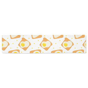 Bread Toast Pattern Print Design 02 Table Runner