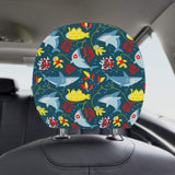 Shark Pattern Car Headrest Cover