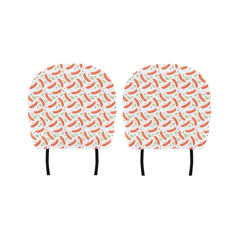 Sausage Pattern Print Design 03 Car Headrest Cover