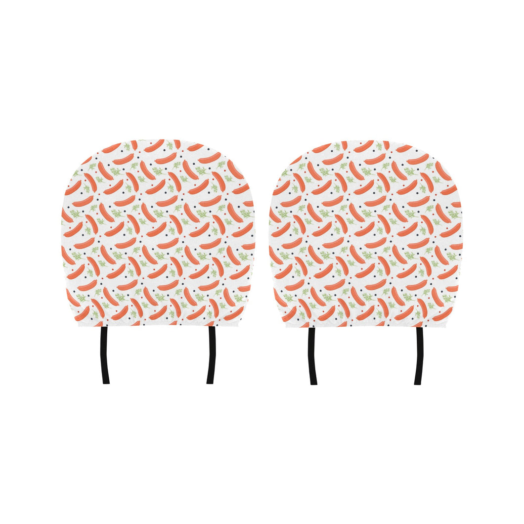 Sausage Pattern Print Design 03 Car Headrest Cover