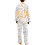 Fried Eggs Pattern Print Design 05 Men's Long Pajama Set