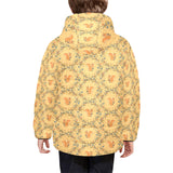 Squirrel Pattern Print Design 01 Kids' Boys' Girls' Padded Hooded Jacket