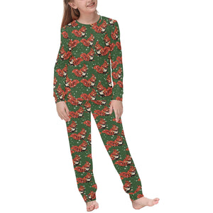 Squirrel Pattern Print Design 03 Kids' Boys' Girls' All Over Print Pajama Set