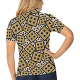 Dice Pattern Print Design 02 Women's All Over Print Polo Shirt