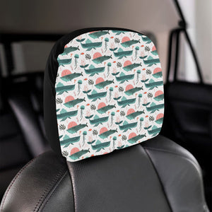 Whale Jelly Fish Pattern Car Headrest Cover