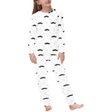 Mustache Beard Pattern Print Design 04 Kids' Boys' Girls' All Over Print Pajama Set