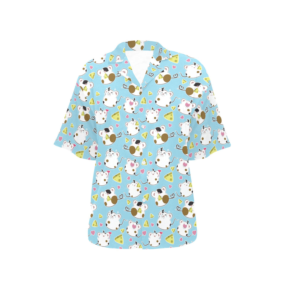 Guinea Pig Pattern Print Design 03 Women's All Over Print Hawaiian Shirt