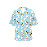 Guinea Pig Pattern Print Design 03 Women's All Over Print Hawaiian Shirt