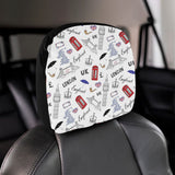 British Pattern Print Design 01 Car Headrest Cover