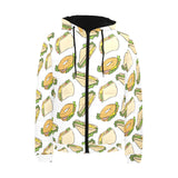 Sandwich Pattern Print Design 05 Men's Padded Hooded Jacket(ModelH42)