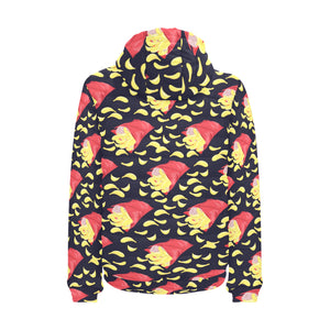 Potato Chips Pattern Print Design 05 Men's Padded Hooded Jacket(ModelH42)