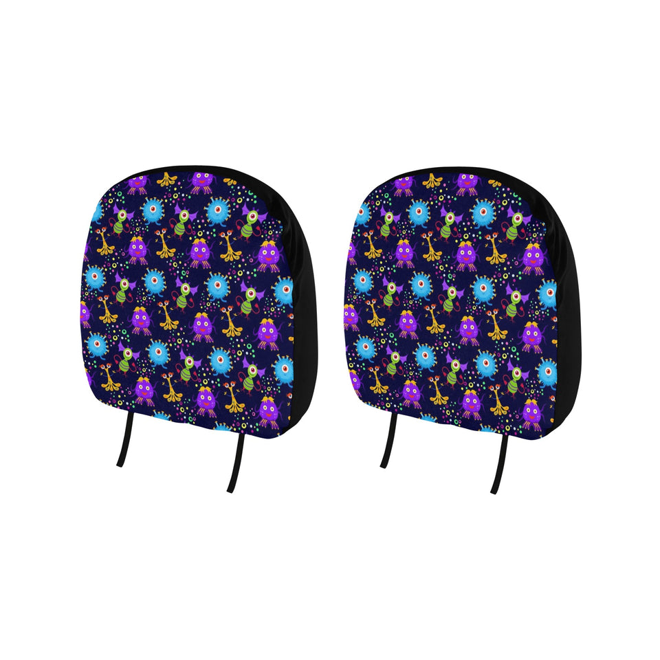 Alien Pattern Print Design 01 Car Headrest Cover