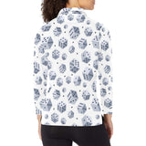 Dice Pattern Print Design 03 Women's Long Sleeve Polo Shirt