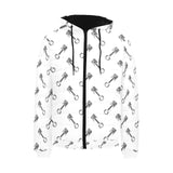 Engine Piston Pattern Print Design 02 Men's Padded Hooded Jacket(ModelH42)