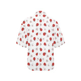 Ladybug Pattern Print Design 04 Women's All Over Print Hawaiian Shirt