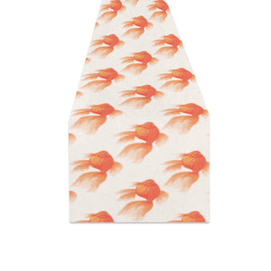 Goldfish Pattern Print Design 05 Table Runner