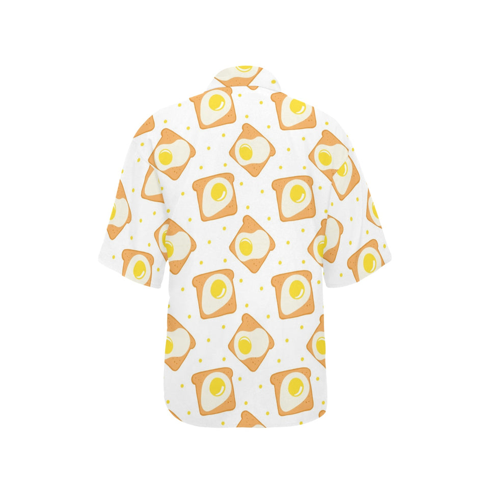 Bread Toast Pattern Print Design 02 Women's All Over Print Hawaiian Shirt