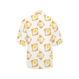 Bread Toast Pattern Print Design 02 Women's All Over Print Hawaiian Shirt