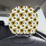 Sunflower Pattern Background Car Headrest Cover