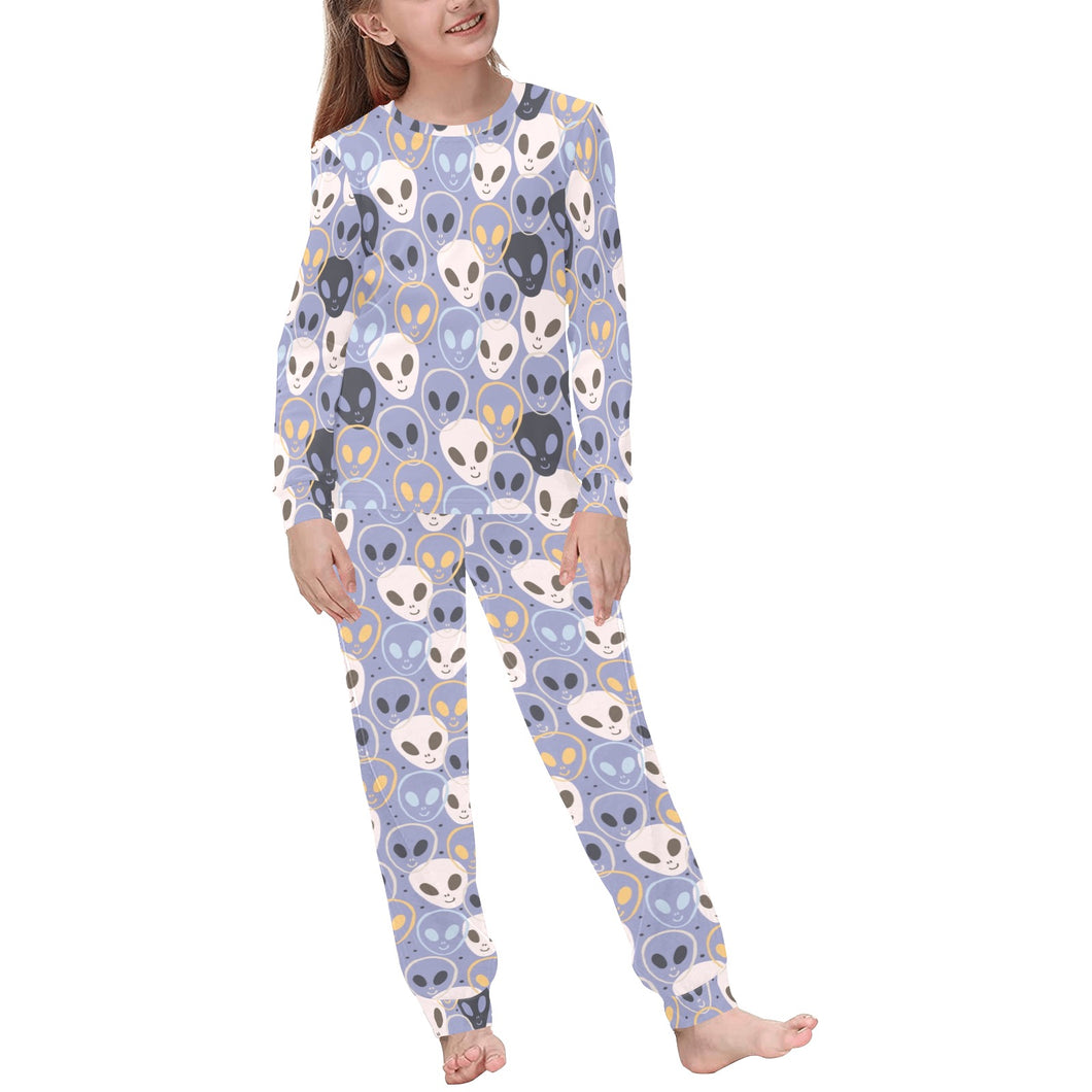 Alien Pattern Print Design 05 Kids' Boys' Girls' All Over Print Pajama Set