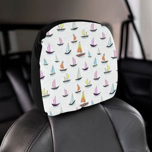 Cute Sailboat Pattern Car Headrest Cover