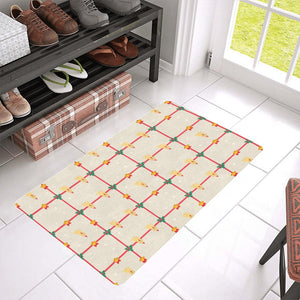 Golden Retriever Pattern Print Design 01 Doormat