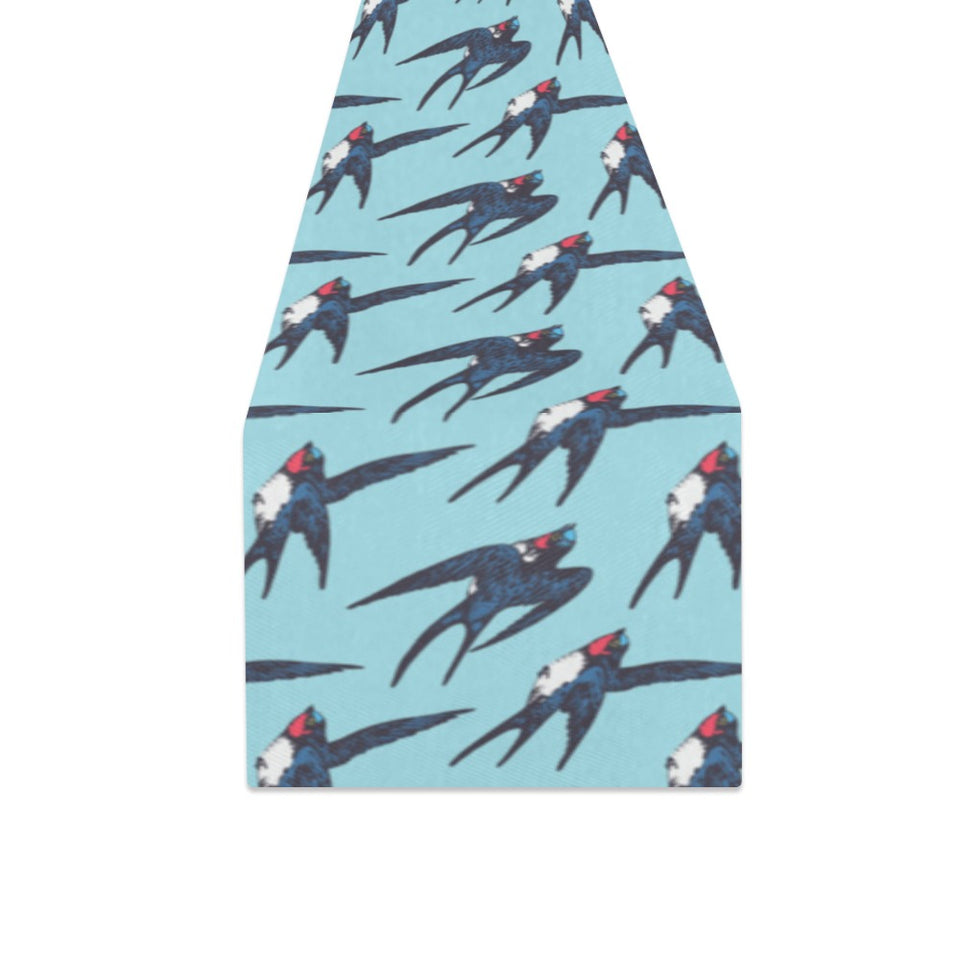 Swallow Pattern Print Design 01 Table Runner