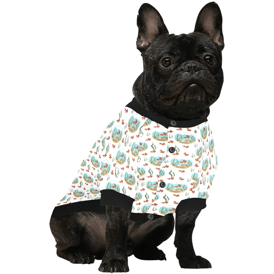 Goldfish Pattern Print Design 01 All Over Print Pet Dog Round Neck Fuzzy Shirt