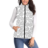 Potato Chips Pattern Print Design 03 Women's Padded Vest