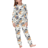 Greyhound Pattern Print Design 04 Kids' Boys' Girls' All Over Print Pajama Set