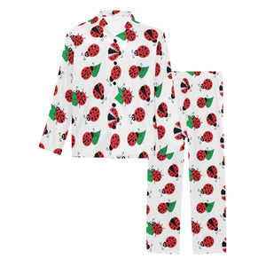 Ladybug Pattern Print Design 01 Men's Long Pajama Set