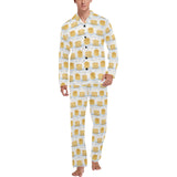 Pancake Pattern Print Design 01 Men's Long Pajama Set