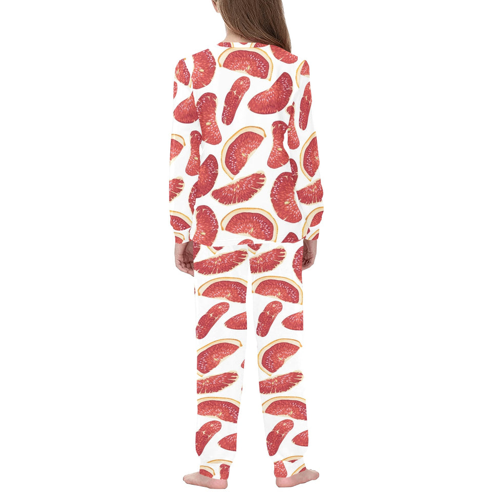 Grapefruit Pattern Kids' Boys' Girls' All Over Print Pajama Set