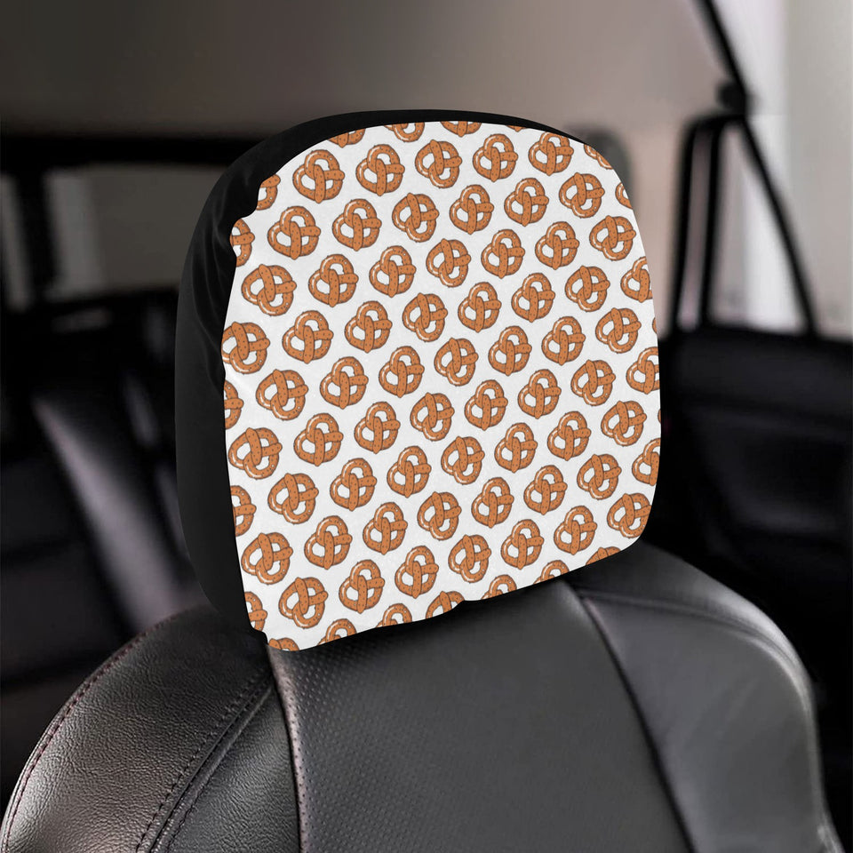 Pretzels Pattern Print Design 05 Car Headrest Cover